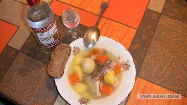 Суп ... из  консервированной ... горбуши, ... общежитийно - холостяцкий вариант