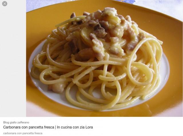 Spaghettoni Carbonara. Паста "Карбонара"