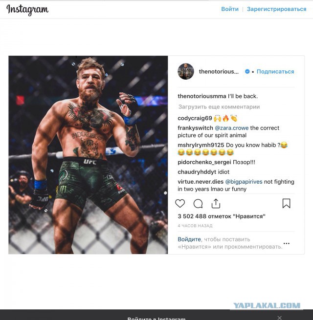 Нурмагомедов vs Макгрегор