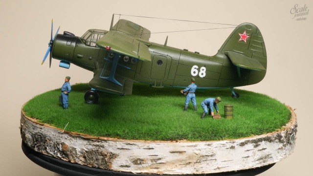 Сделал диораму с трудягой Ан-2 в подарок