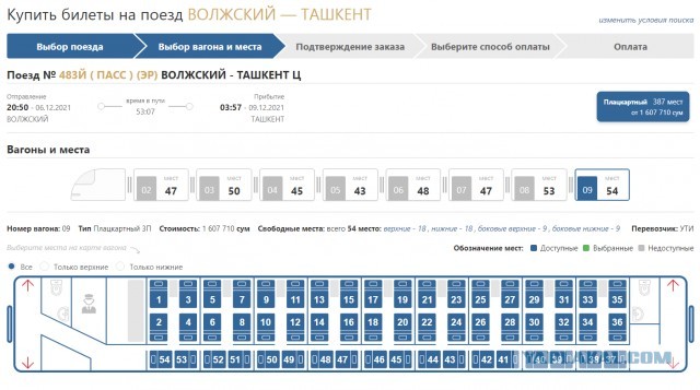 Узбекистан запустил 8 поездов для вывоза своих граждан из России