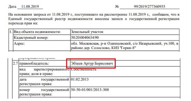 ФБК: внук члена ЦИК Эбзеева в 4 года купил квартиру за 500 млн рублей