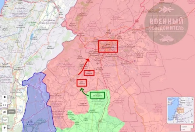 Наступающим с юга Сирии боевикам осталось менее тридцати километров до Дамаска