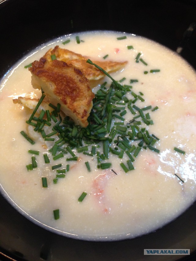 Крем суп с "крутонами"