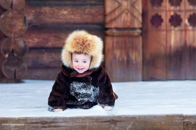 Фотопроект для малышей 1,5-2 лет в деревенском стиле
