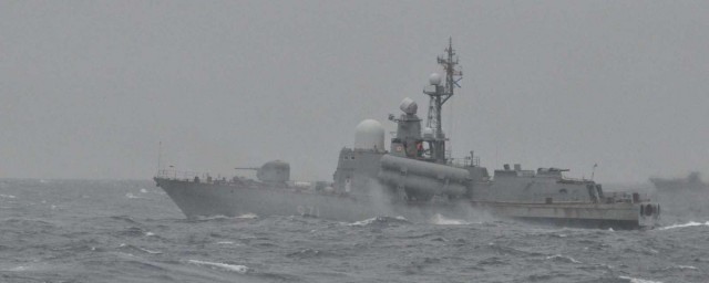 Отряд кораблей ТОФ ВМФ России на военно-морской базе Морских сил самообороны Японии в Майдзуру