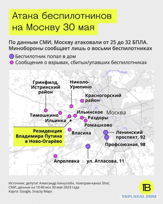 Заявления Дмитрия Пескова об атаке беспилотников на Москву