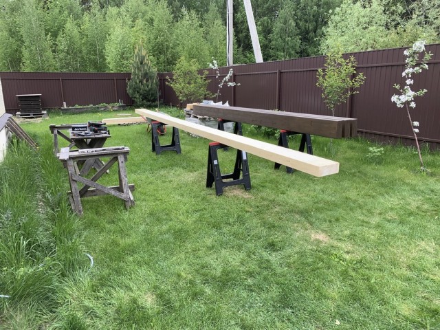 Навес для авто из бруса своими руками