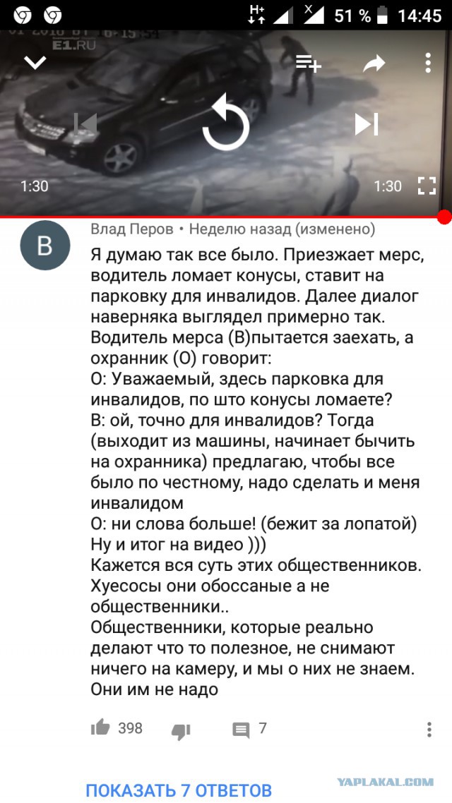 Мерседес екатеринбургского общественника, которого избили лопатой, облили кислотой