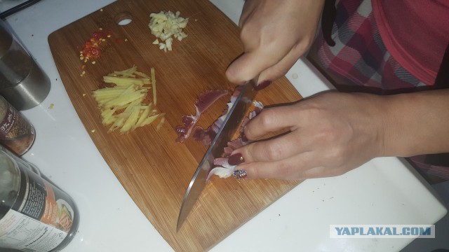 Утиные желудки по китайски.