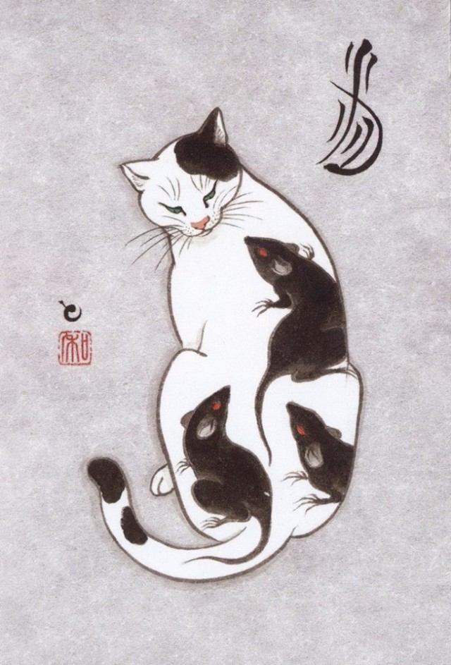 Искусство татуировки якудза... по-кошачьи