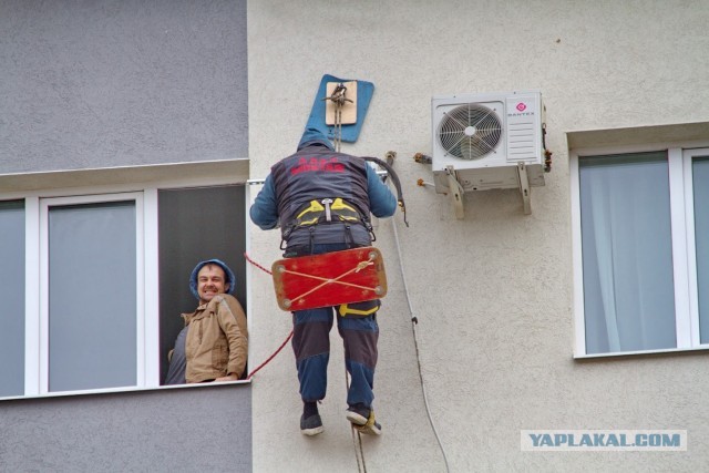 Установка кондиционера на высоте