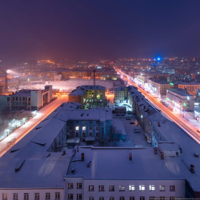 Полярная ночь. Мурманск