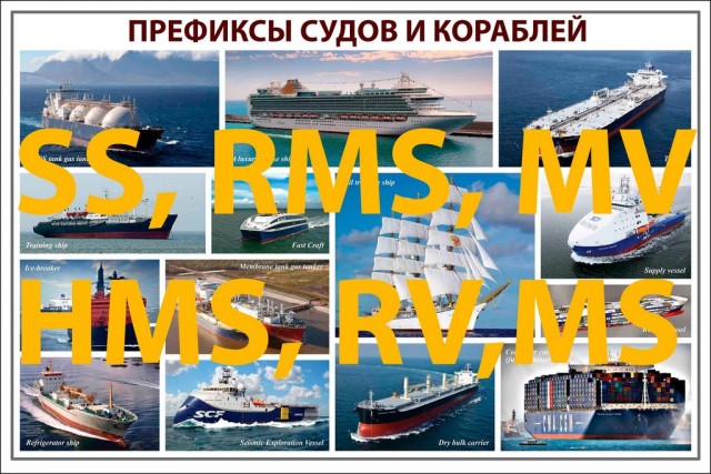 SS, RMS, MV – что означают эти префиксы в названиях судов?
