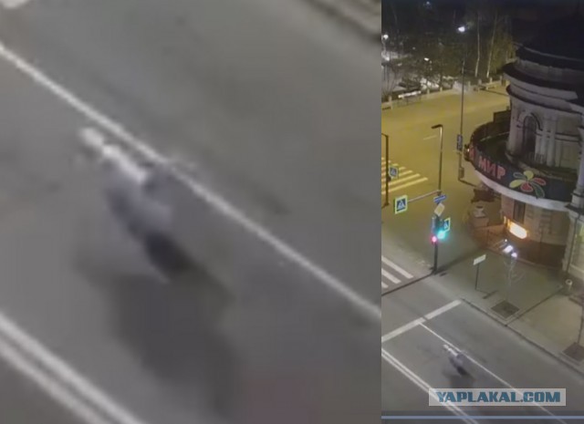 Трагедией чуть не закончилась авария в центре Красноярска с участием мотоцикла и легковушки