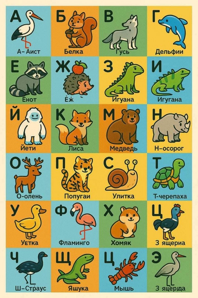 По мотивам псто про алфавит, коллеги