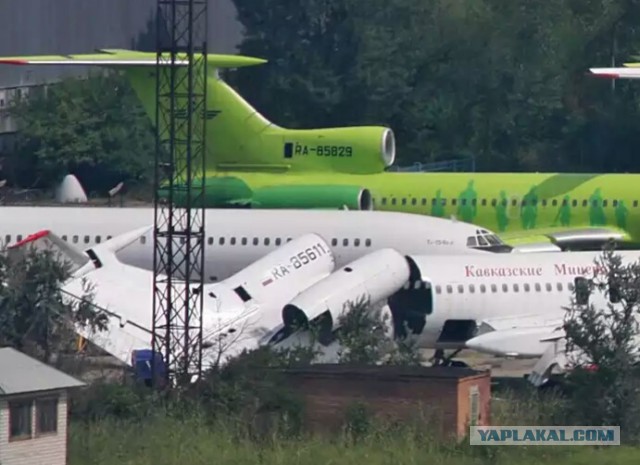 Ту-154 заход и посадка на Домодедово.