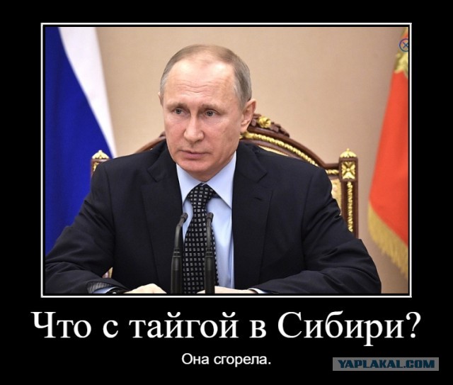 Поселок Ванавара в дыму