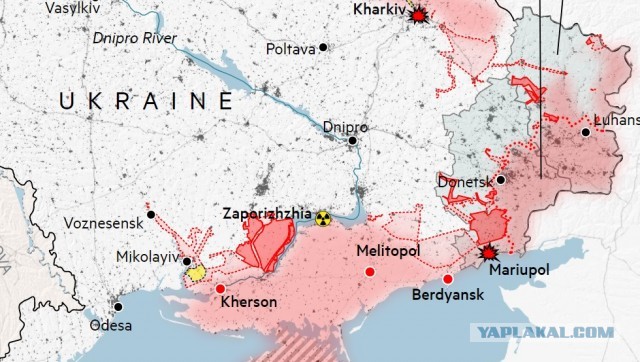 Две карты Украины от 19 марта 22 года