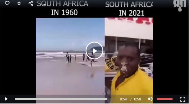 ЮАР до Манделы и современная ЮАР с побеждённым апартеидом.