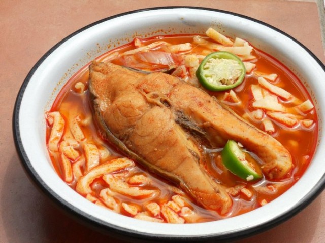 Венгерская уха халасле из местечка Тольна