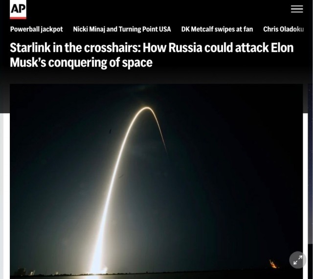 Россия может разрабатывать оружие против спутников Starlink, — Associated Press.