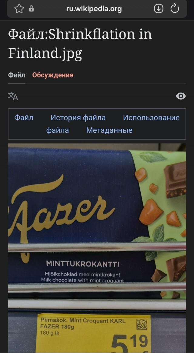 Конфетная шринкфляция
