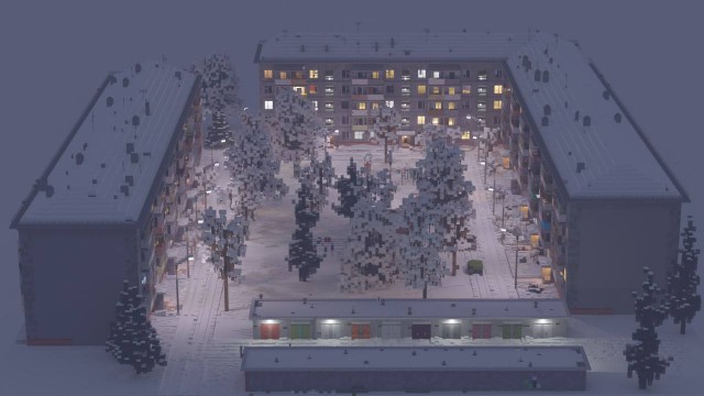 В Minecraft воссоздали пост-советский двор