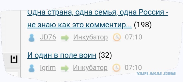 Одна страна, одна семья, одна Россия - не знаю как это комментировать. Я пытался, но слов нет