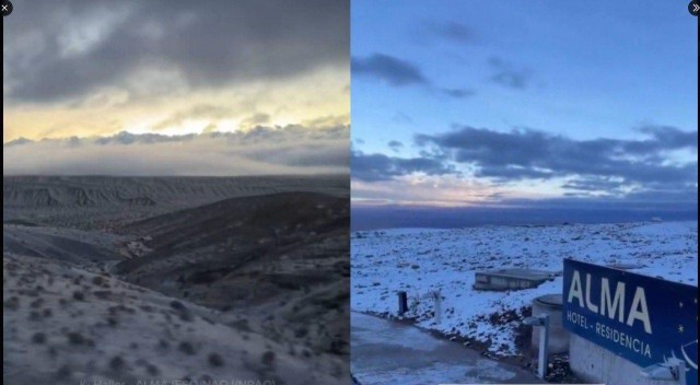 Снег впервые за 10 лет выпал в самой сухой пустыне мира - Атакаме, - сообщили в обсерватории ALMA