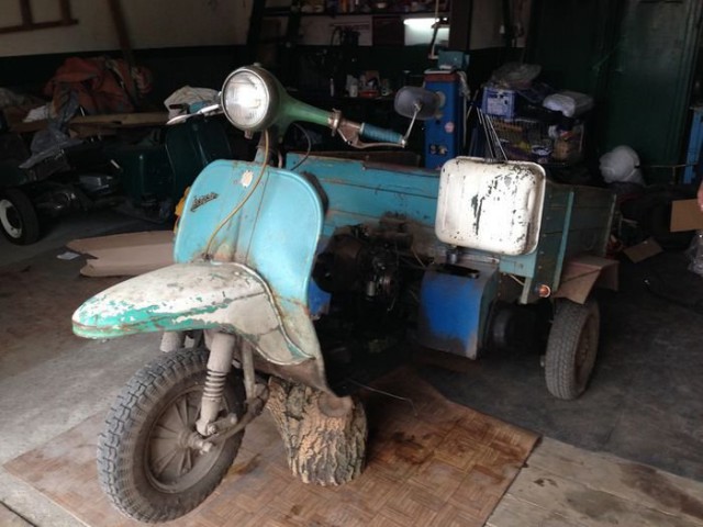 Реставрация советского грузового мотороллера Вятка МГ-150