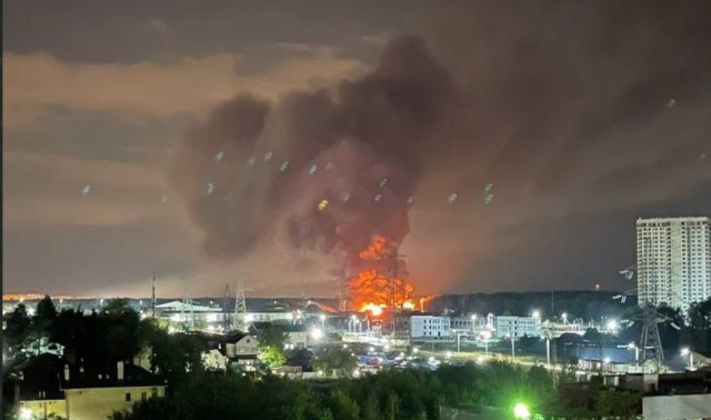 В подмосковном Одинцово ночью был сильный пожар