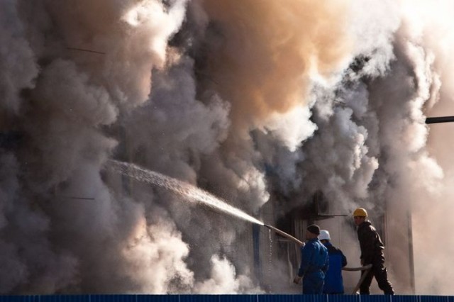 Пожар на Олимпийском объекте в Сочи