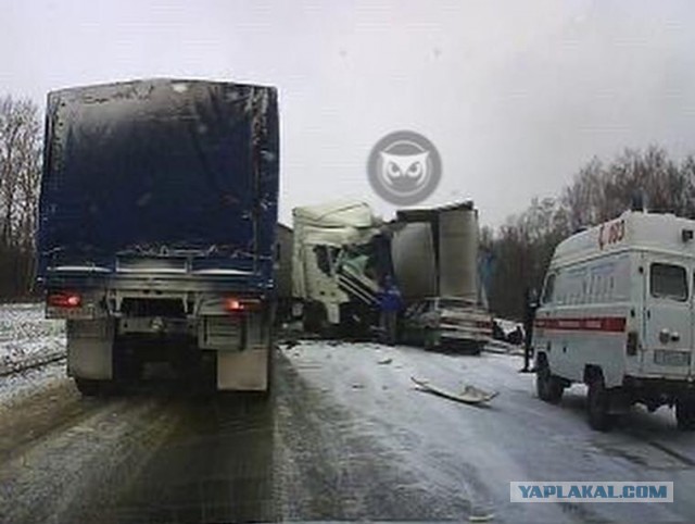 Момент смертельного ДТП на трассе Тамбов - Пенза