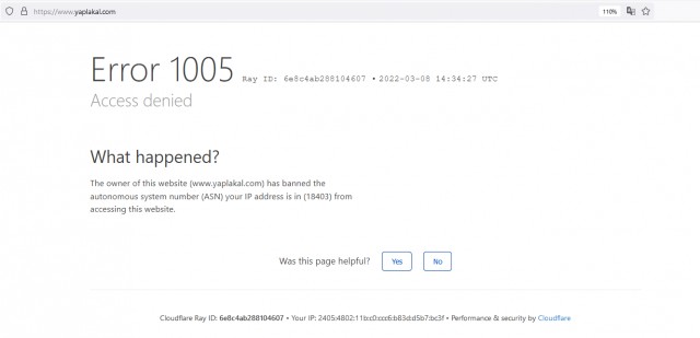 В случае ошибки 520 на ЯПе с Хром\Cloudflare просьба почистить куки (ЯП\ЯП-Файлы\CF)