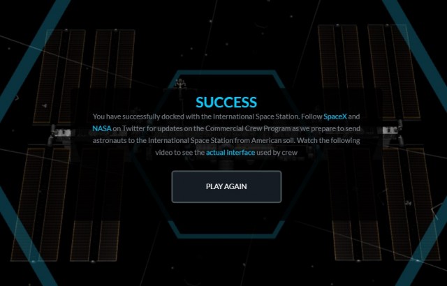 SpaceX выпустила браузерный симулятор стыковки пилотируемого Crew Dragon с МКС