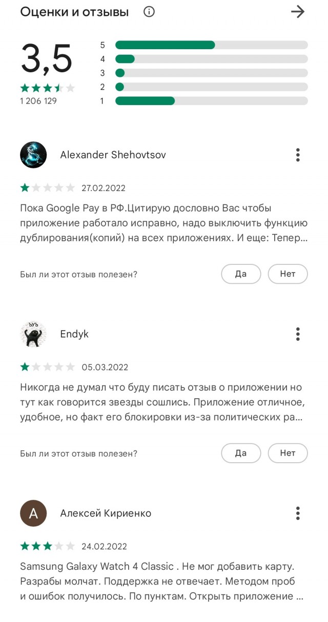 Россияне уронили рейтинг Apple Pay и Google Pay в магазинах приложений в ответ на санкции