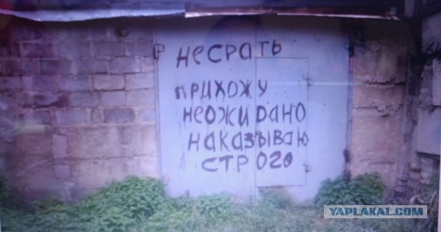 Как поступать с гаражными ссыкунами?