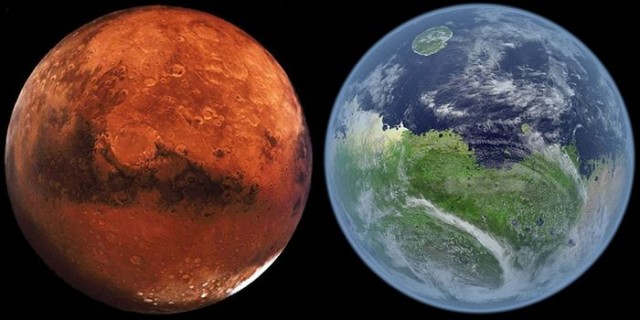 Как выглядел бы Марс, если на нем была жизнь
