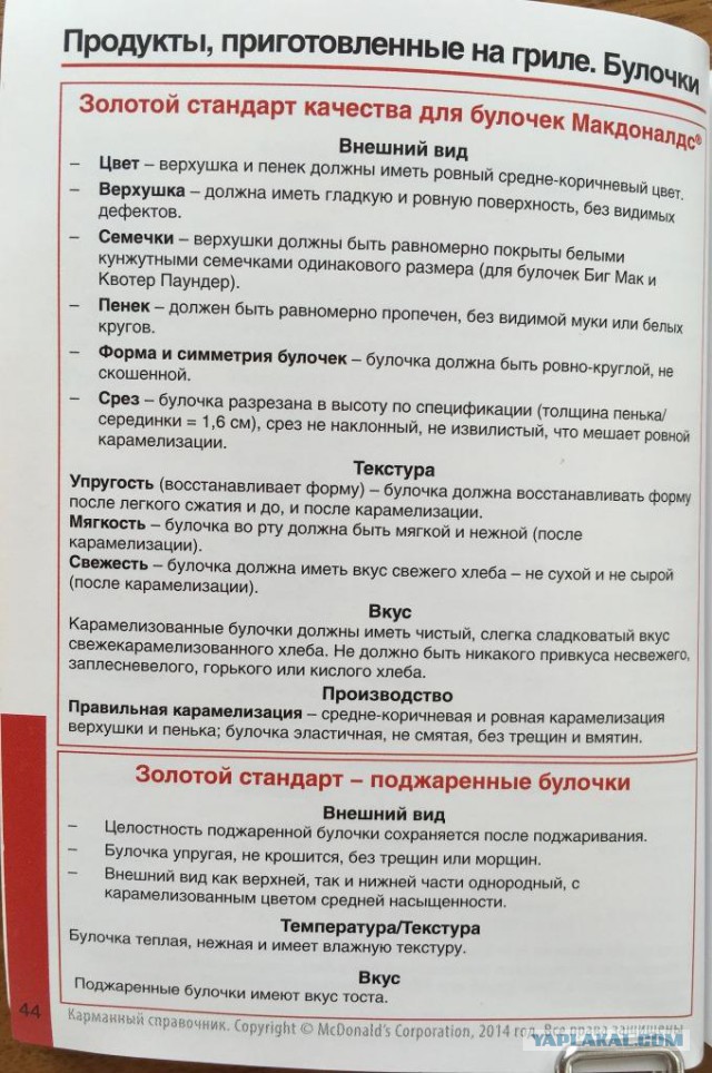 Секретная книжка с секретами блюд Макдоналдс