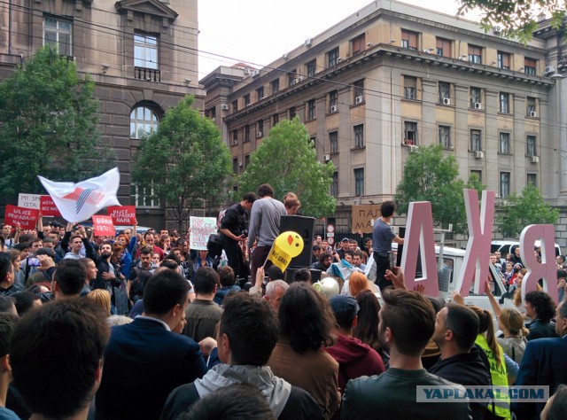 Митинг против правительства в Белграде