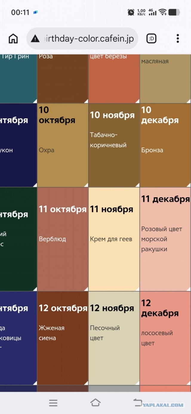 Цвет рождения