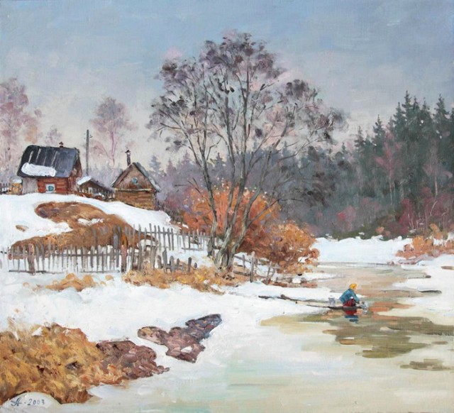 Поздней осенью в деревне