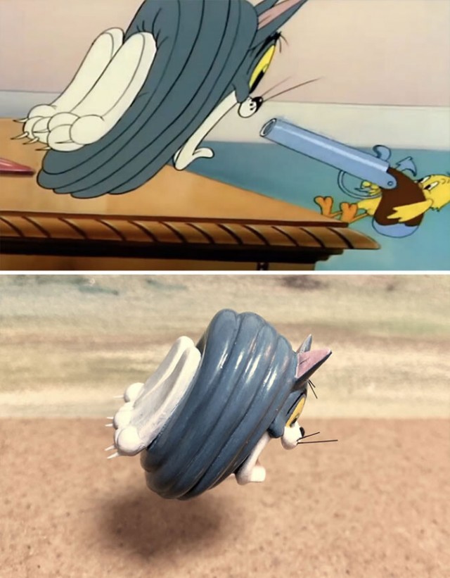 Скульптор воплощает веселые моменты Том и Джери в 3D