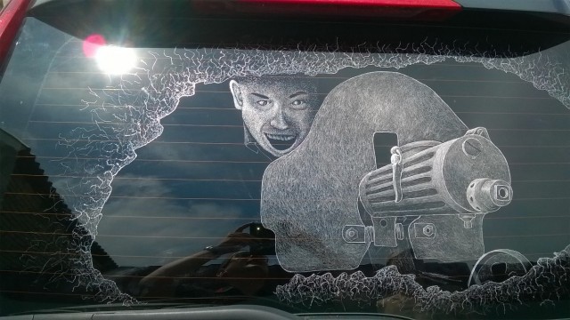 Прикольная наклейка.