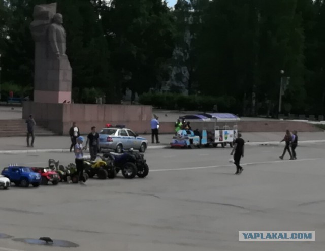 В Сыктывкаре паровозик, катающий детей по парку, оказался за решеткой
