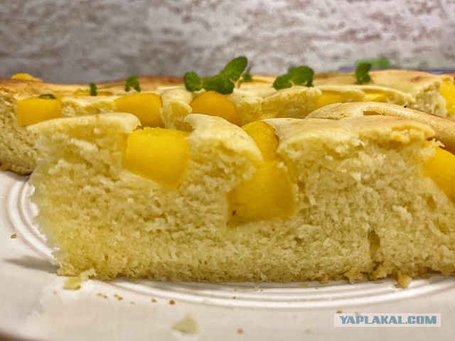 Быстрый пирог с персиками:)