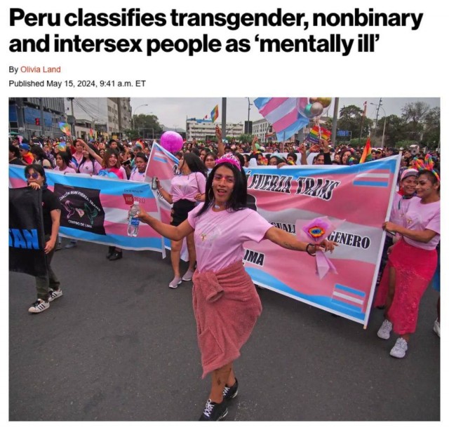 Правительство Перу официально классифицировало трансгендеров, небинарных и интерсексуальных людей как «психически больных»
