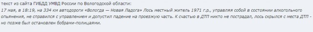 Лосяру занесло на встречке