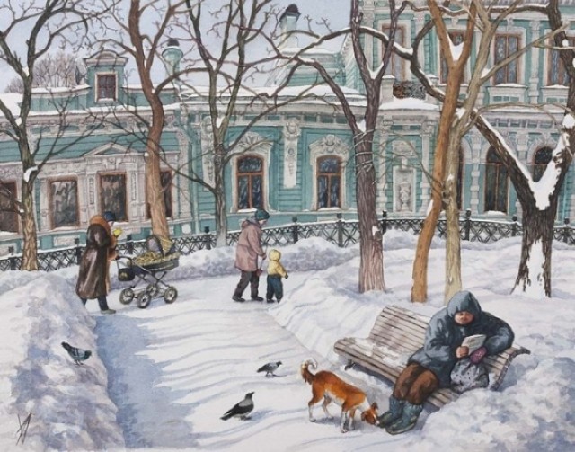 Городские пейзажи Елены Дергилёвой